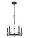 Z-Lite Canada - Five Light Chandelier - Kaden - Matte Black- Union Lighting Luminaires Decor