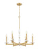 Z-Lite Canada - Six Light Chandelier - Kaden - Modern Gold- Union Lighting Luminaires Decor