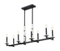 Z-Lite Canada - Eight Light Linear Chandelier - Kaden - Matte Black- Union Lighting Luminaires Decor