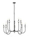 Z-Lite Canada - Ten Light Chandelier - Allistair - Matte Black- Union Lighting Luminaires Decor