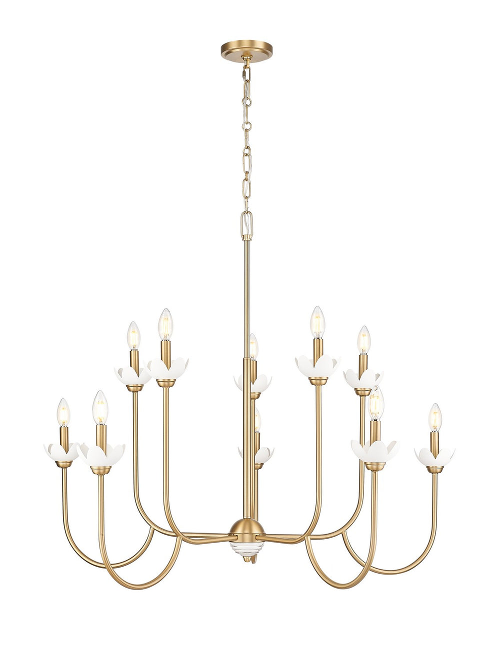 Z-Lite Canada - Ten Light Chandelier - Allistair - Modern Gold- Union Lighting Luminaires Decor