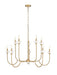 Z-Lite Canada - Ten Light Chandelier - Allistair - Modern Gold- Union Lighting Luminaires Decor