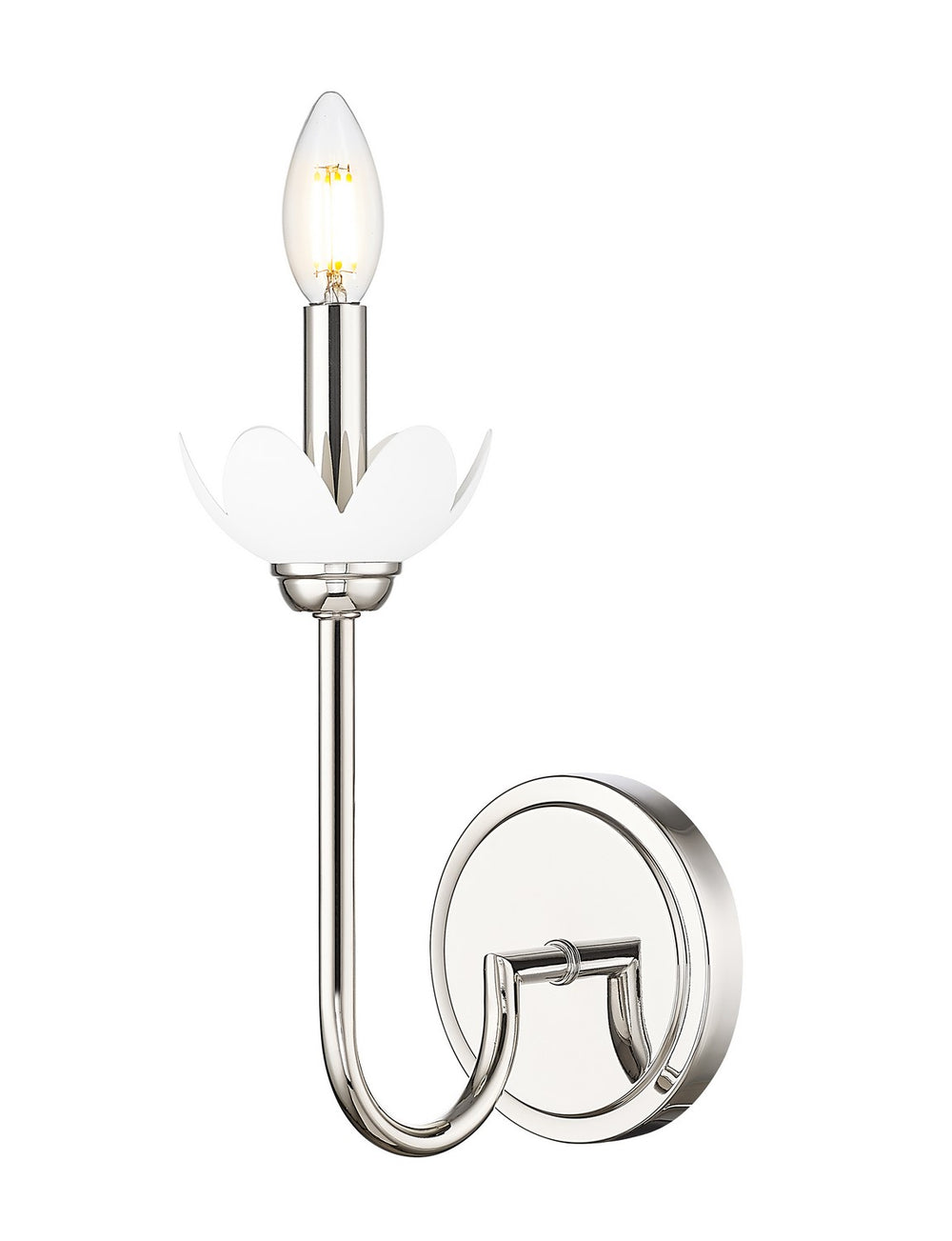 Z-Lite Canada - One Light Wall Sconce - Allistair - Polished Nickel- Union Lighting Luminaires Decor