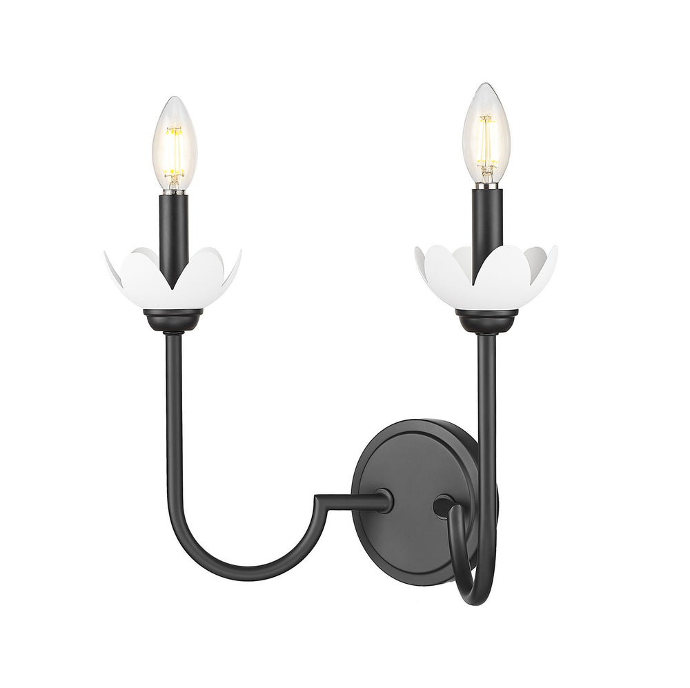 Z-Lite Canada - Two Light Wall Sconce - Allistair - Matte Black- Union Lighting Luminaires Decor