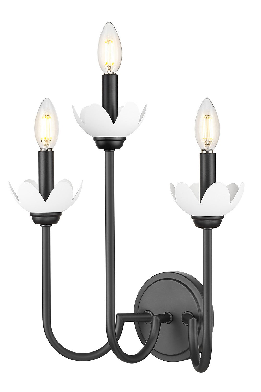 Z-Lite Canada - Three Light Wall Sconce - Allistair - Matte Black- Union Lighting Luminaires Decor