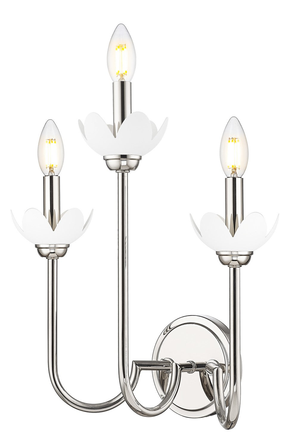 Z-Lite Canada - Three Light Wall Sconce - Allistair - Polished Nickel- Union Lighting Luminaires Decor