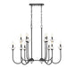 Z-Lite Canada - 12 Light Linear Chandelier - Allistair - Matte Black- Union Lighting Luminaires Decor
