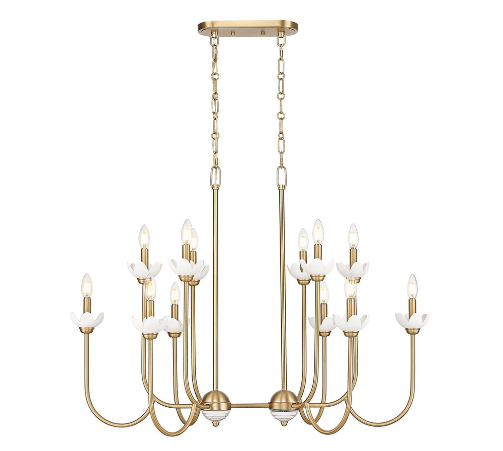 Z-Lite Canada - 12 Light Linear Chandelier - Allistair - Modern Gold- Union Lighting Luminaires Decor