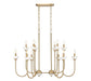 Z-Lite Canada - 12 Light Linear Chandelier - Allistair - Modern Gold- Union Lighting Luminaires Decor