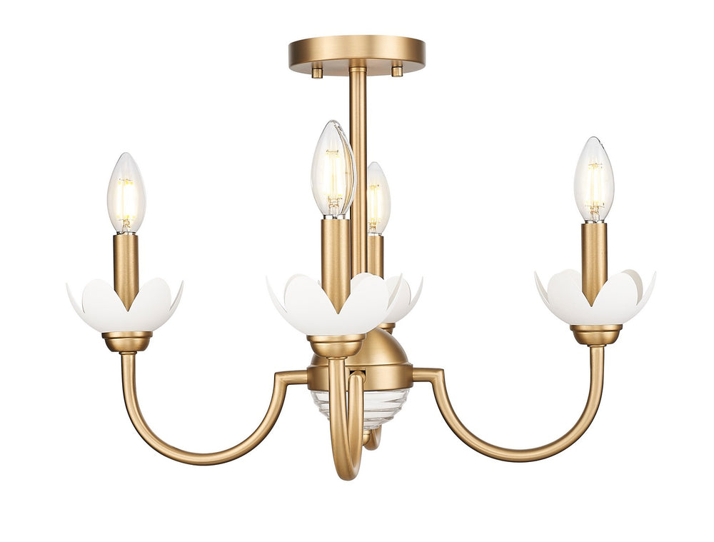 Z-Lite Canada - Four Light Semi Flush Mount - Allistair - Modern Gold- Union Lighting Luminaires Decor
