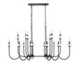 Z-Lite Canada - 16 Light Linear Chandelier - Allistair - Matte Black- Union Lighting Luminaires Decor