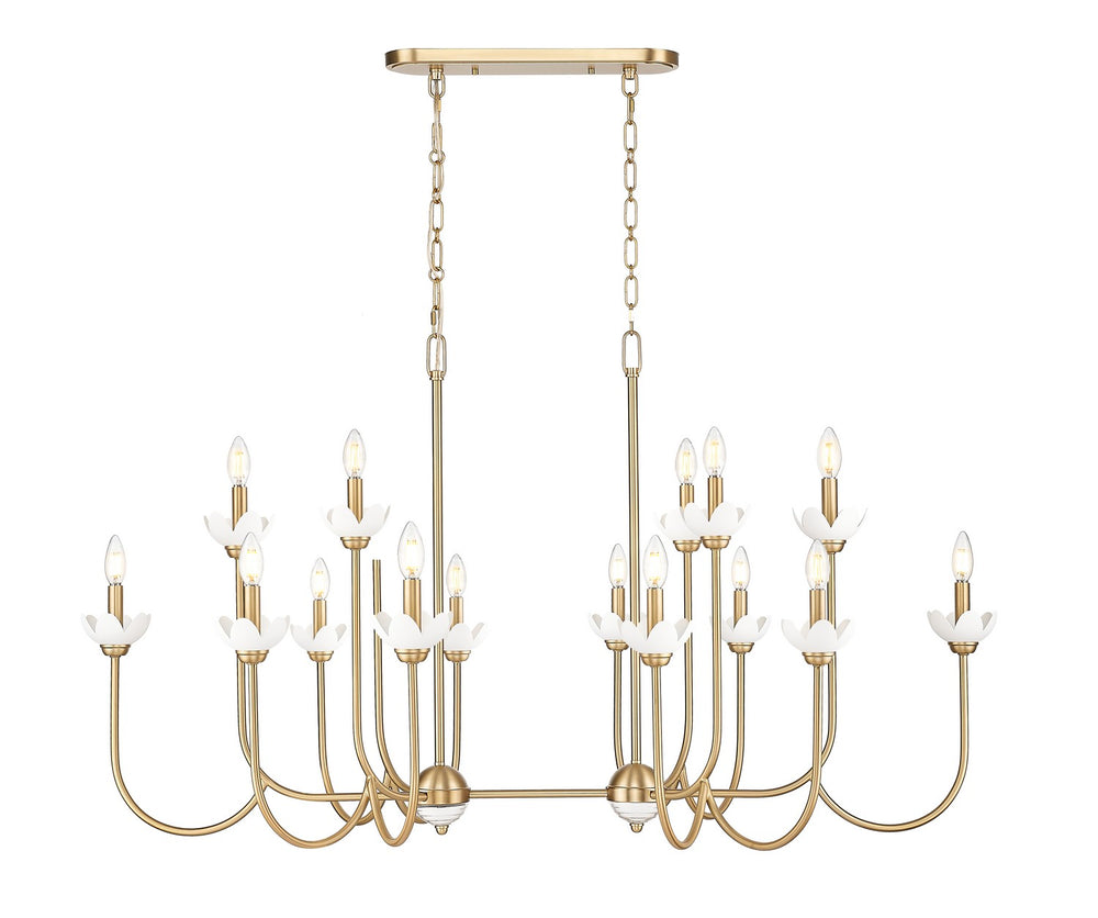 Z-Lite Canada - 16 Light Linear Chandelier - Allistair - Modern Gold- Union Lighting Luminaires Decor
