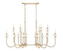 Z-Lite Canada - 16 Light Linear Chandelier - Allistair - Modern Gold- Union Lighting Luminaires Decor