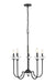 Z-Lite Canada - Five Light Chandelier - Allistair - Matte Black- Union Lighting Luminaires Decor