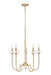 Z-Lite Canada - Five Light Chandelier - Allistair - Modern Gold- Union Lighting Luminaires Decor