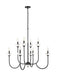 Z-Lite Canada - Eight Light Chandelier - Allistair - Matte Black- Union Lighting Luminaires Decor