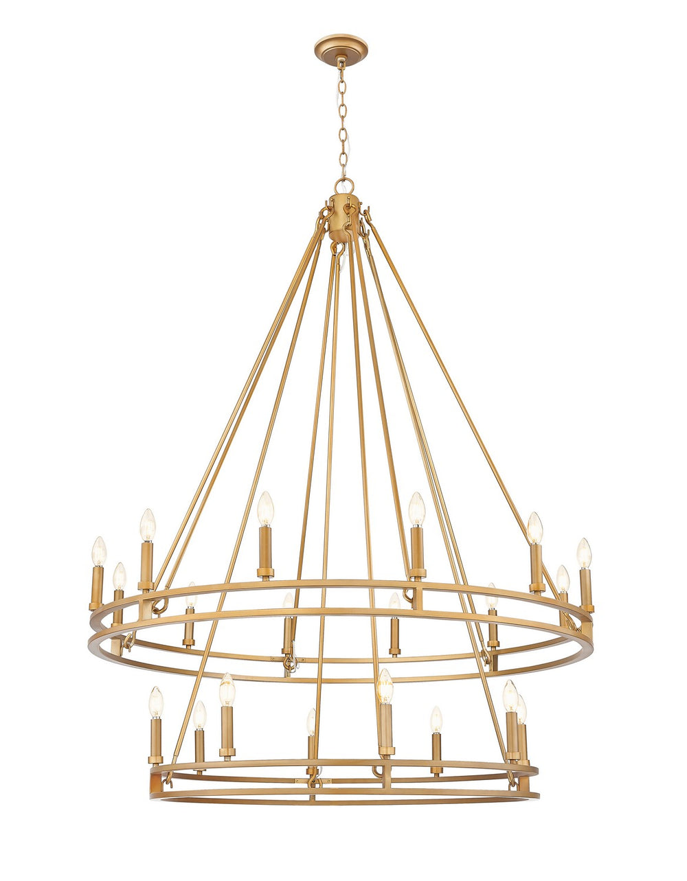 Z-Lite Canada - 20 Light Chandelier - Dennison - Signature Brass- Union Lighting Luminaires Decor