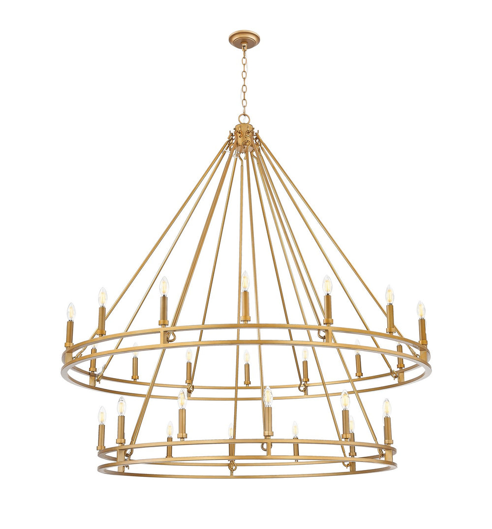 Z-Lite Canada - 28 Light Chandelier - Dennison - Signature Brass- Union Lighting Luminaires Decor
