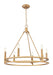 Z-Lite Canada - Six Light Chandelier - Dennison - Signature Brass- Union Lighting Luminaires Decor