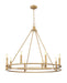 Z-Lite Canada - Eight Light Chandelier - Dennison - Signature Brass- Union Lighting Luminaires Decor