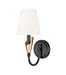 Z-Lite Canada - One Light Wall Sconce - Claudelle - Matte Black + Modern Gold- Union Lighting Luminaires Decor