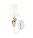 Z-Lite Canada - One Light Wall Sconce - Claudelle - Tundra White + Modern Gold- Union Lighting Luminaires Decor