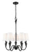 Z-Lite Canada - Five Light Chandelier - Claudelle - Matte Black- Union Lighting Luminaires Decor
