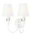 Z-Lite Canada - Two Light Wall Sconce - Claudelle - Tundra White- Union Lighting Luminaires Decor