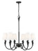 Z-Lite Canada - Six Light Chandelier - Claudelle - Matte Black- Union Lighting Luminaires Decor