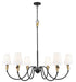 Z-Lite Canada - Six Light Chandelier - Claudelle - Matte Black + Modern Gold- Union Lighting Luminaires Decor