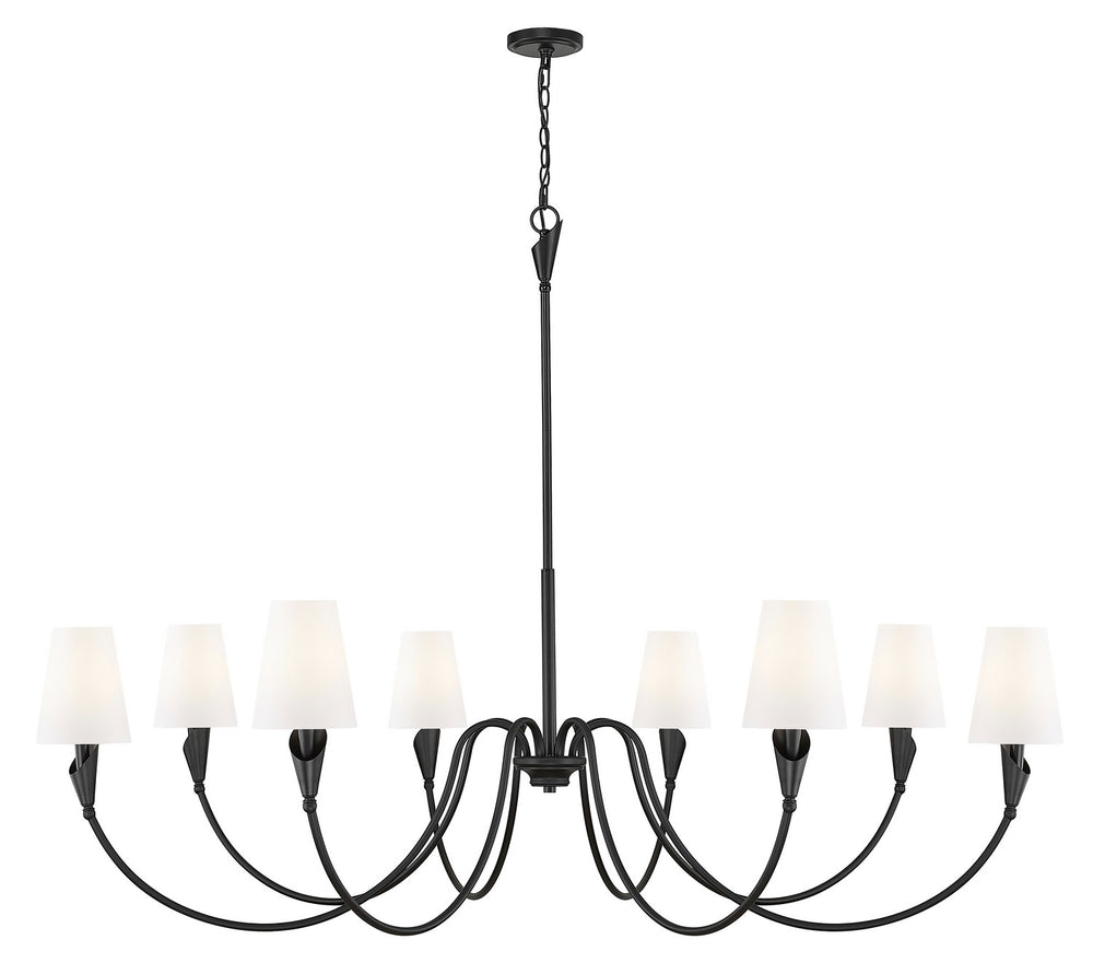 Z-Lite Canada - Eight Light Chandelier - Claudelle - Matte Black- Union Lighting Luminaires Decor
