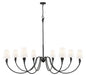 Z-Lite Canada - Eight Light Chandelier - Claudelle - Matte Black- Union Lighting Luminaires Decor