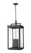 Z-Lite Canada - Six Light Outdoor Chain Mount Ceiling Fixture - Hartwell - Sand Black- Union Lighting Luminaires Decor