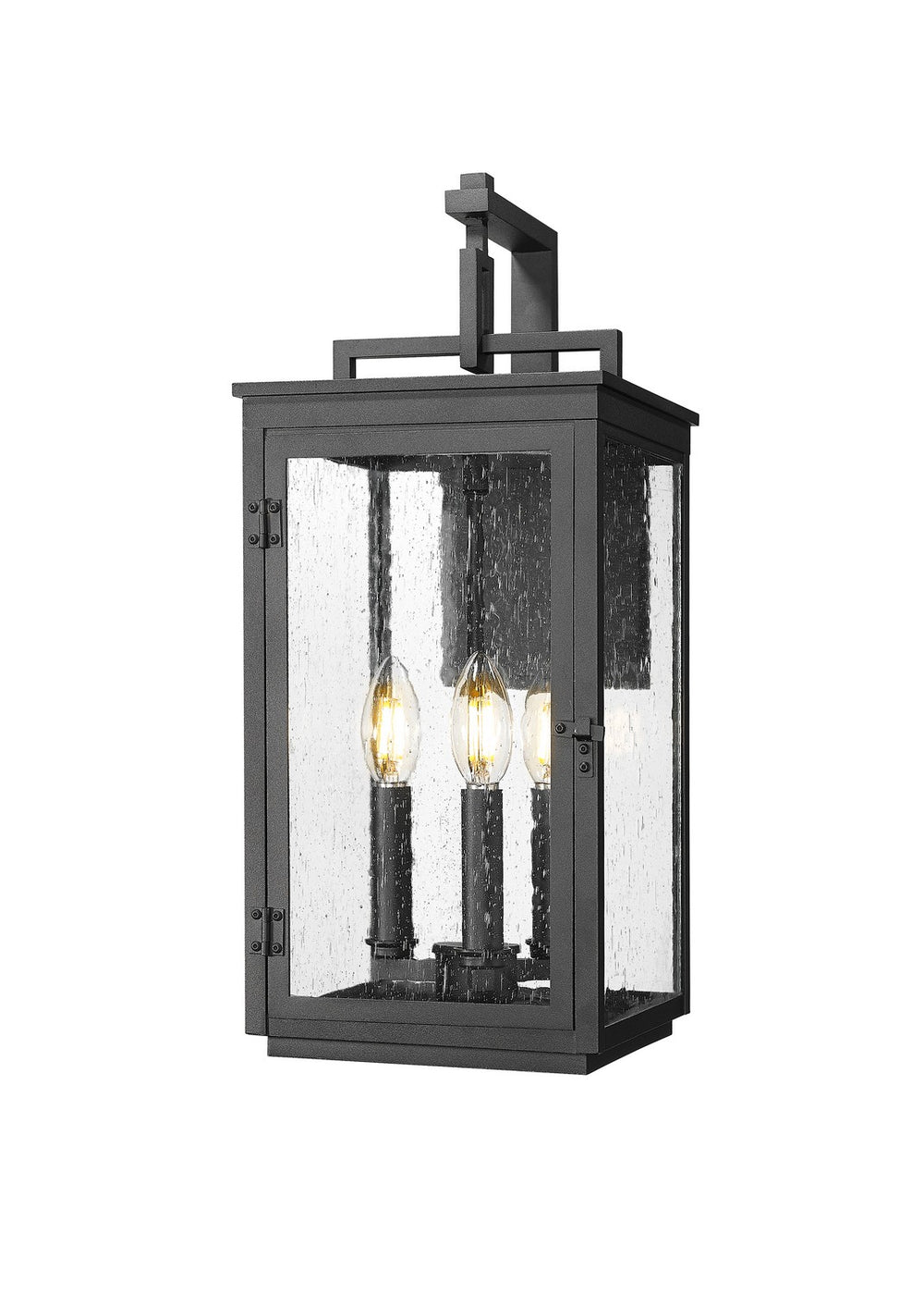 Z-Lite Canada - Three Light Outdoor Wall Mount - Hartwell - Sand Black- Union Lighting Luminaires Decor