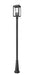 Z-Lite Canada - Four Light Outdoor Post Mount - Hartwell - Sand Black- Union Lighting Luminaires Decor