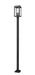 Z-Lite Canada - Four Light Outdoor Post Mount - Hartwell - Sand Black- Union Lighting Luminaires Decor