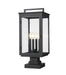 Z-Lite Canada - Four Light Outdoor Pier Mounted - Hartwell - Sand Black- Union Lighting Luminaires Decor