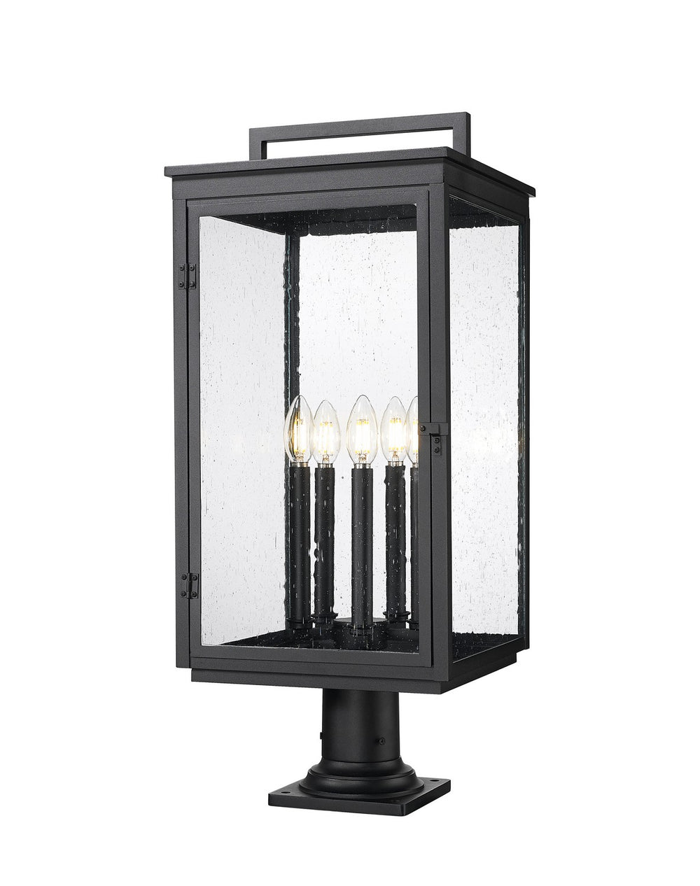 Z-Lite Canada - Five Light Outdoor Pier Mount - Hartwell - Sand Black- Union Lighting Luminaires Decor