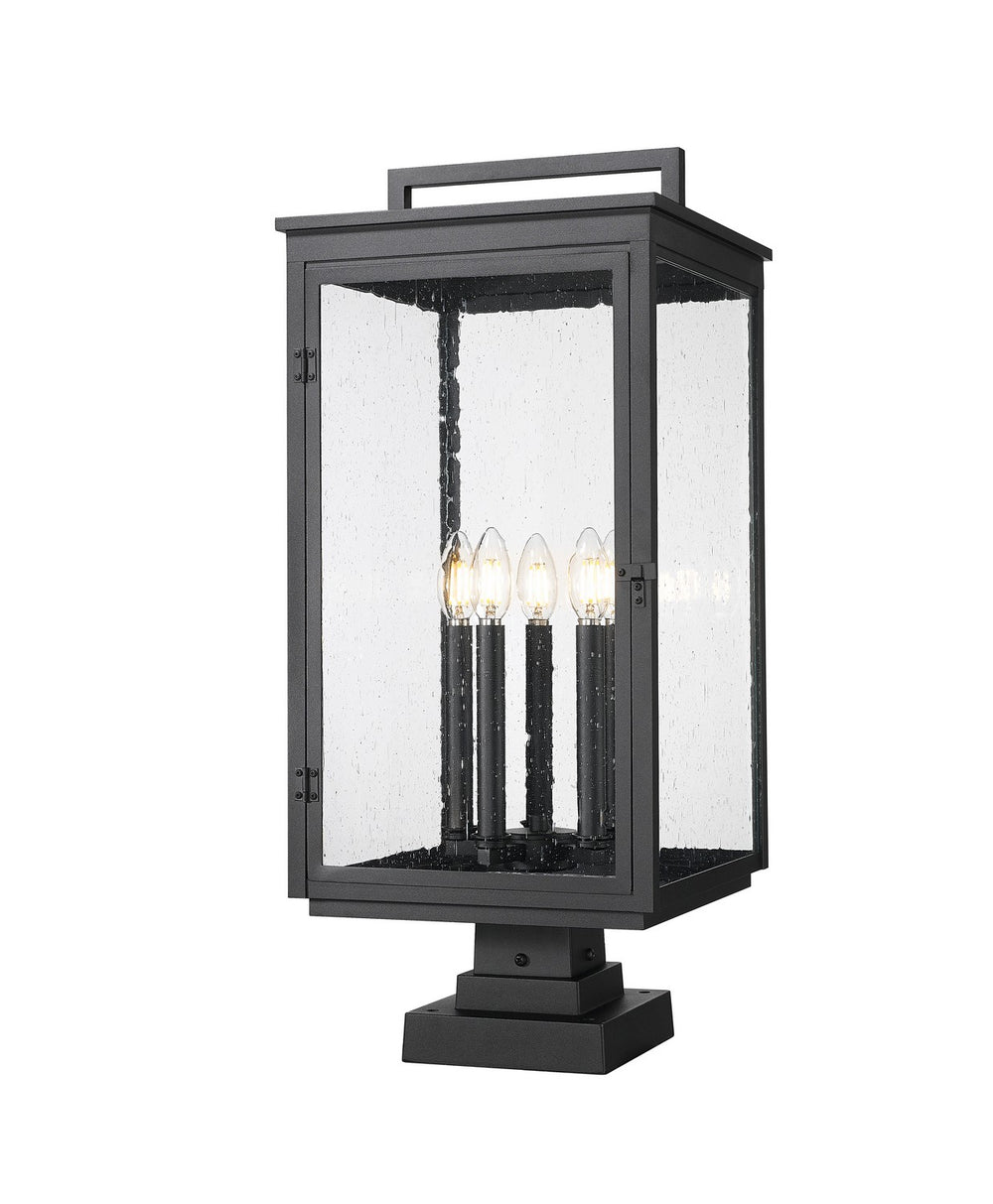 Z-Lite Canada - Five Light Outdoor Pier Mount - Hartwell - Sand Black- Union Lighting Luminaires Decor