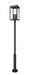 Z-Lite Canada - Six Light Outdoor Post Mount - Hartwell - Sand Black- Union Lighting Luminaires Decor