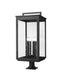 Z-Lite Canada - Six Light Outdoor Pier Mount - Hartwell - Sand Black- Union Lighting Luminaires Decor