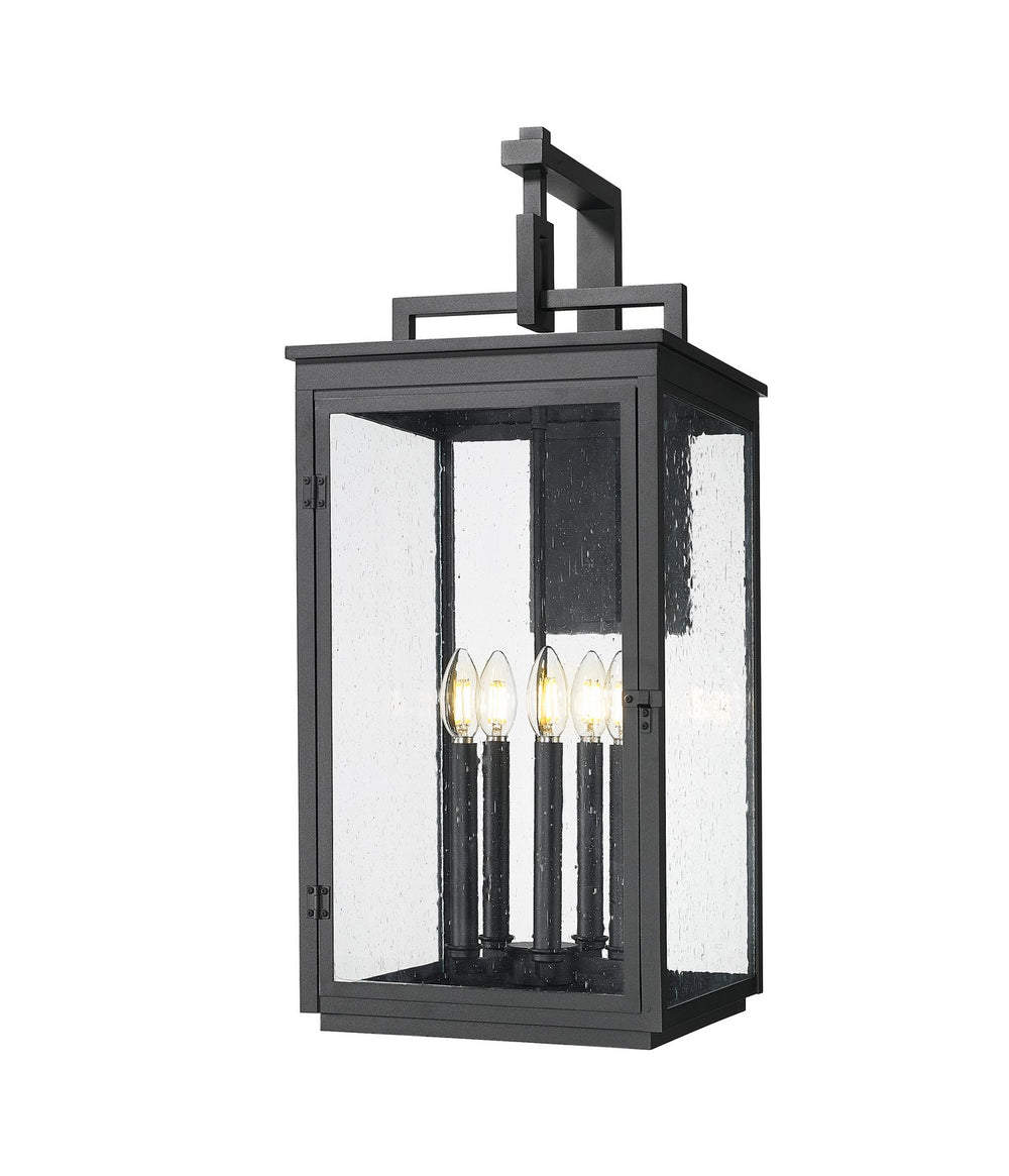 Z-Lite Canada - Five Light Outdoor Wall Mount - Hartwell - Sand Black- Union Lighting Luminaires Decor