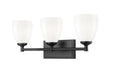 Z-Lite Canada - Three Light Vanity - Oren - Matte Black- Union Lighting Luminaires Decor