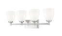 Z-Lite Canada - Four Light Vanity - Oren - Brushed Nickel- Union Lighting Luminaires Decor