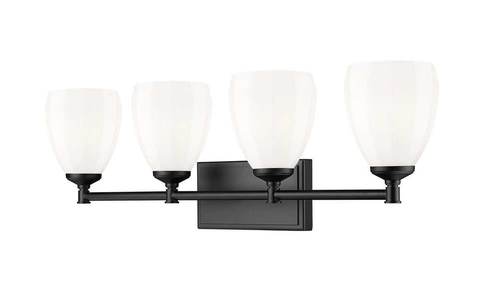 Z-Lite Canada - Four Light Vanity - Oren - Matte Black- Union Lighting Luminaires Decor