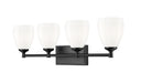 Z-Lite Canada - Four Light Vanity - Oren - Matte Black- Union Lighting Luminaires Decor