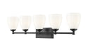 Z-Lite Canada - Five Light Vanity - Oren - Matte Black- Union Lighting Luminaires Decor