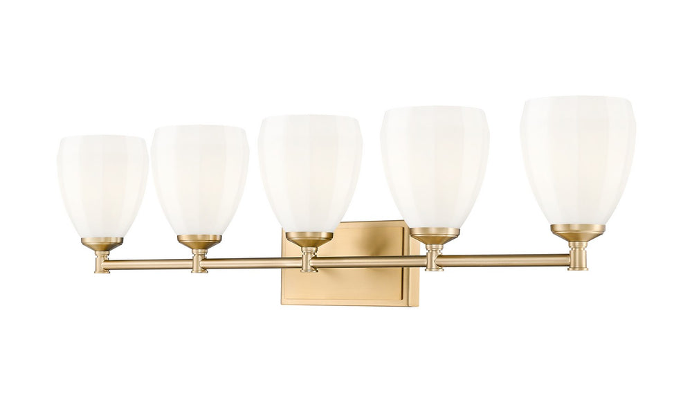 Z-Lite Canada - Five Light Vanity - Oren - Modern Gold- Union Lighting Luminaires Decor