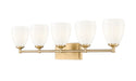 Z-Lite Canada - Five Light Vanity - Oren - Modern Gold- Union Lighting Luminaires Decor