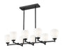 Z-Lite Canada - Eight Light Linear Chandelier - Oren - Matte Black- Union Lighting Luminaires Decor